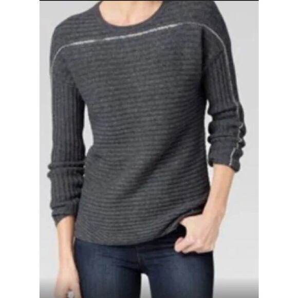 Paige Womens L Gray Helena Wool Lambswool/Cashmere/Angora Blend Sweater - Picture 1 of 12